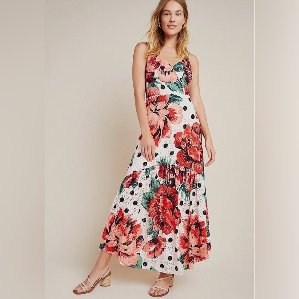 Farm Rio Riviera Eyelet Maxi Dress - Picture 2 of 9